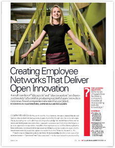 Creating Employee Networks That Deliver Open Innovation