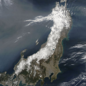 NASA satellite imagery of Tōhoku earthquake and tsunami aftermath