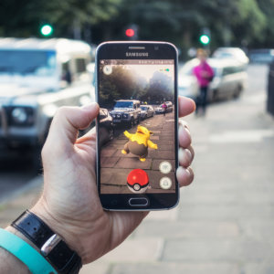 Playing Pokemon Go Augmented Reality Virtual Reality