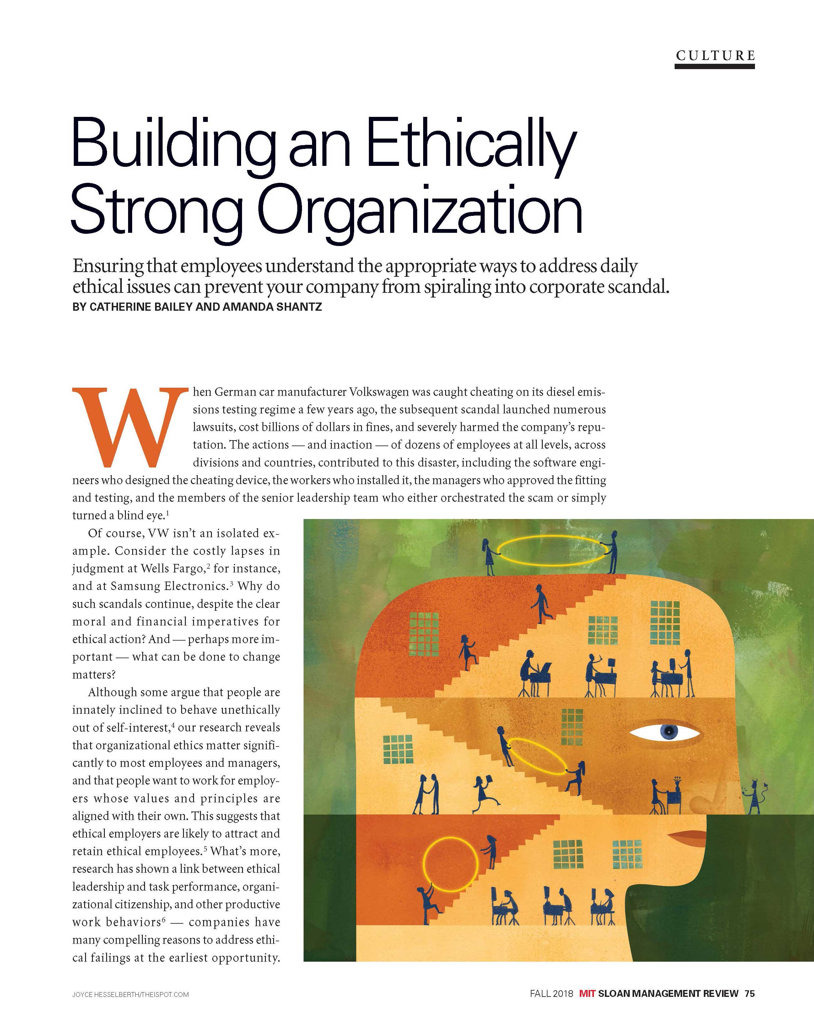 Building an Ethically Strong Organization