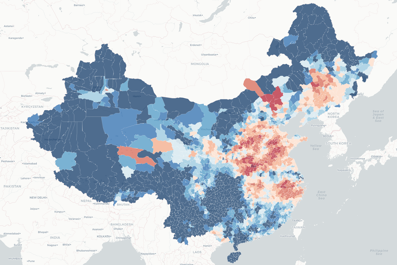 Air Pollution Reduction Shows Where Chinese Manufacturing Slowed